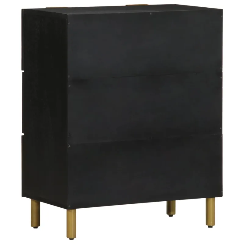 indaujos 2 vnt Juoda 60x33x75 cm apdirbta mediena