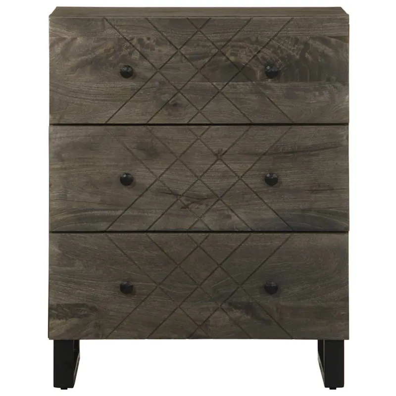 indaujos 2 vnt juodos 60x33x75 cm medžio masyvo mango