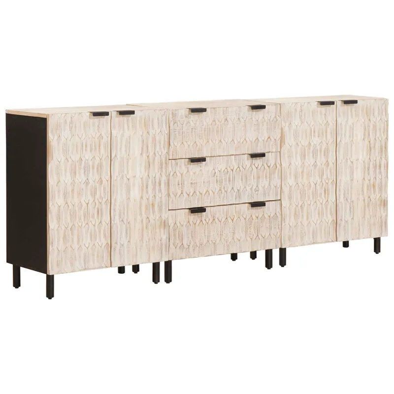 Kabalas 3 pcs Baltos skalbimo apdaila 180 x 33 x 75 cm