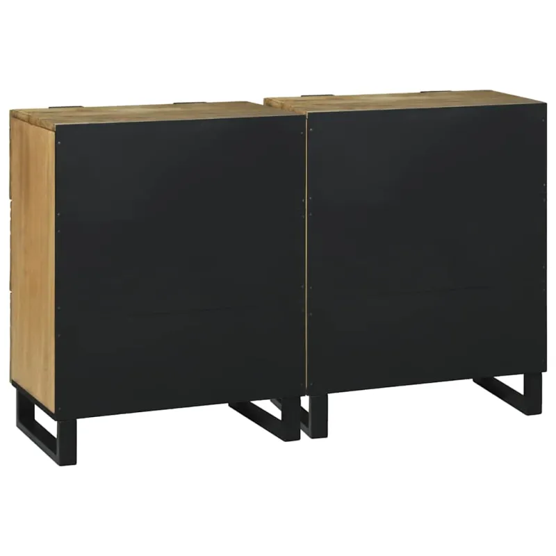 Šoninė spintelė 2 pcs Natūrali 120 x 33,5 x 75 cm