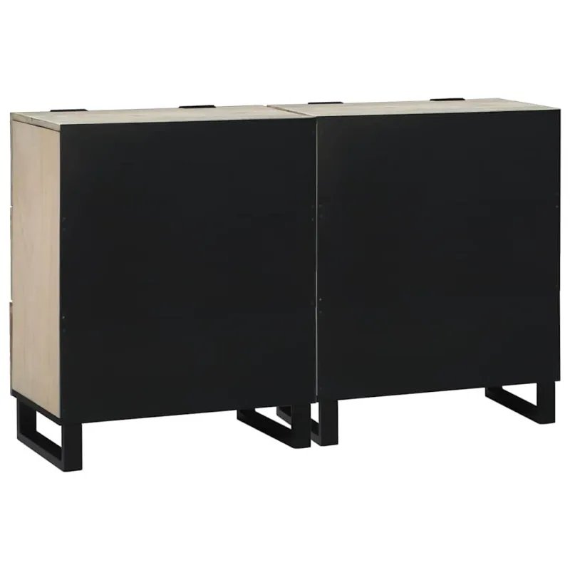 Šoninė spintelė 2 pcs Balta 120 x 33,5 x 75 cm