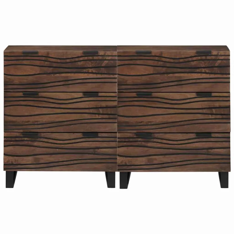 Šoninė spintelė 2 pcs graikinis riešutmedis 120 x 33,5 x 75 cm