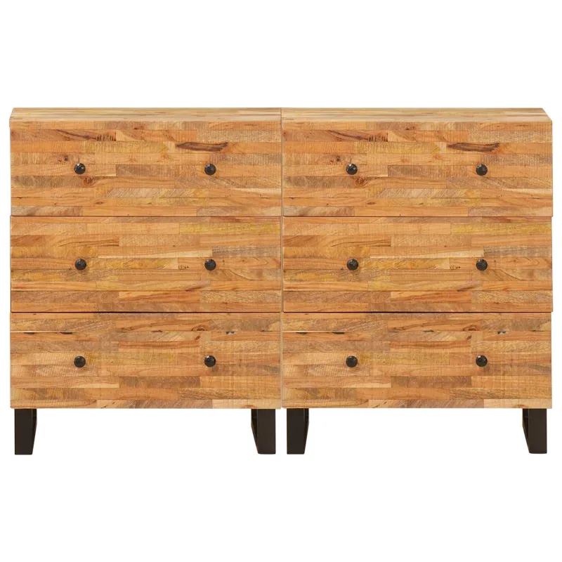 Kabalas 2 pcs Ruda 60 x 33 x 75 cm Kietas mango medis