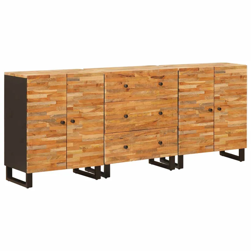 Kabalas 3 pcs Ruda 60 x 33 x 75 cm Kietas mango medis