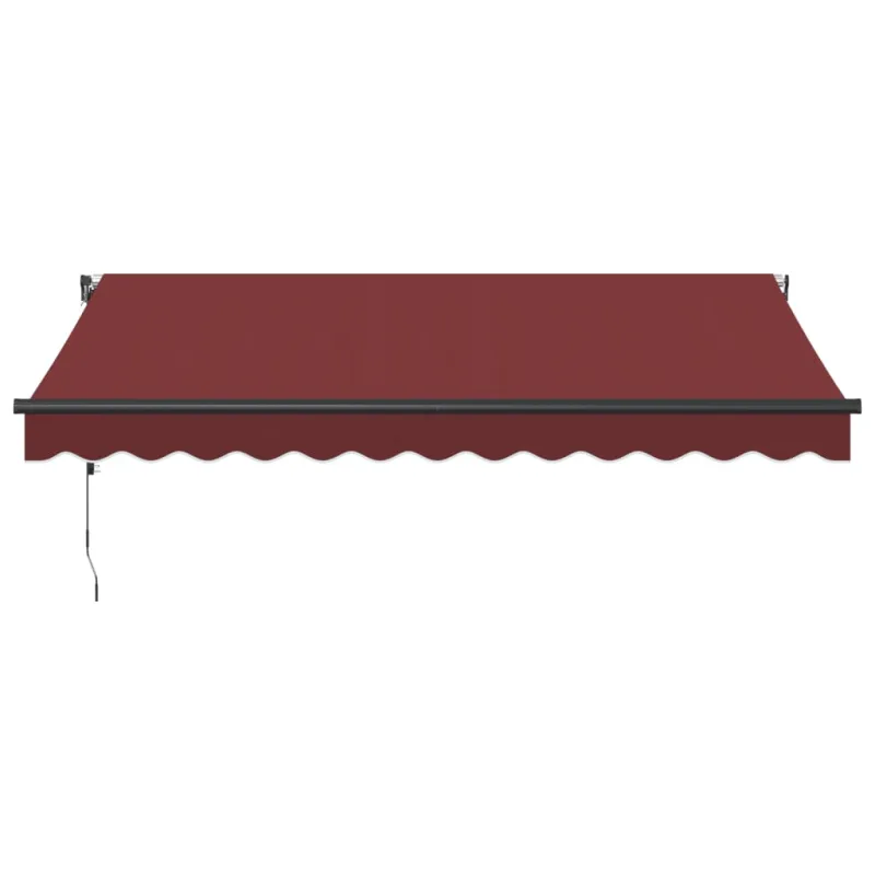 Automatinė ištraukiama markizė su LED, bordo spalvos, 350x250cm