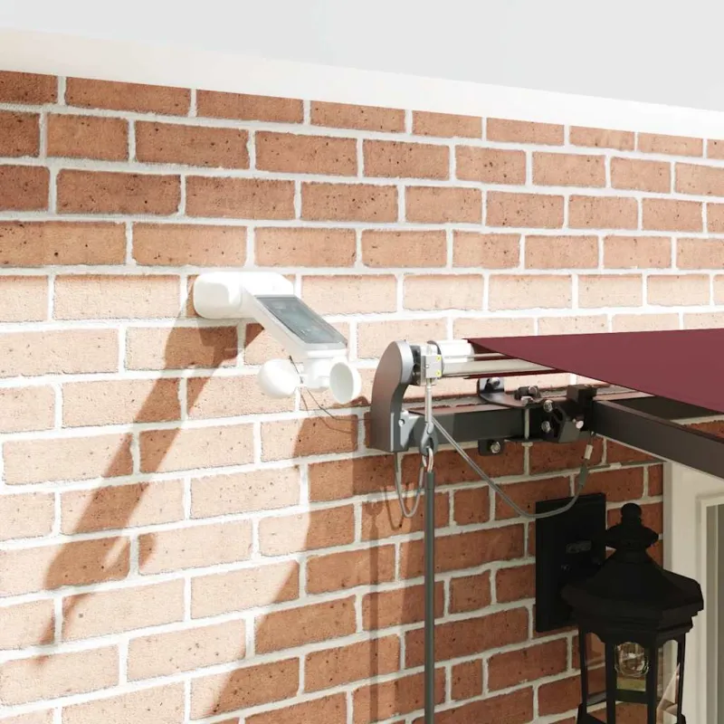 Automatinė ištraukiama markizė su LED, bordo spalvos, 400x300cm