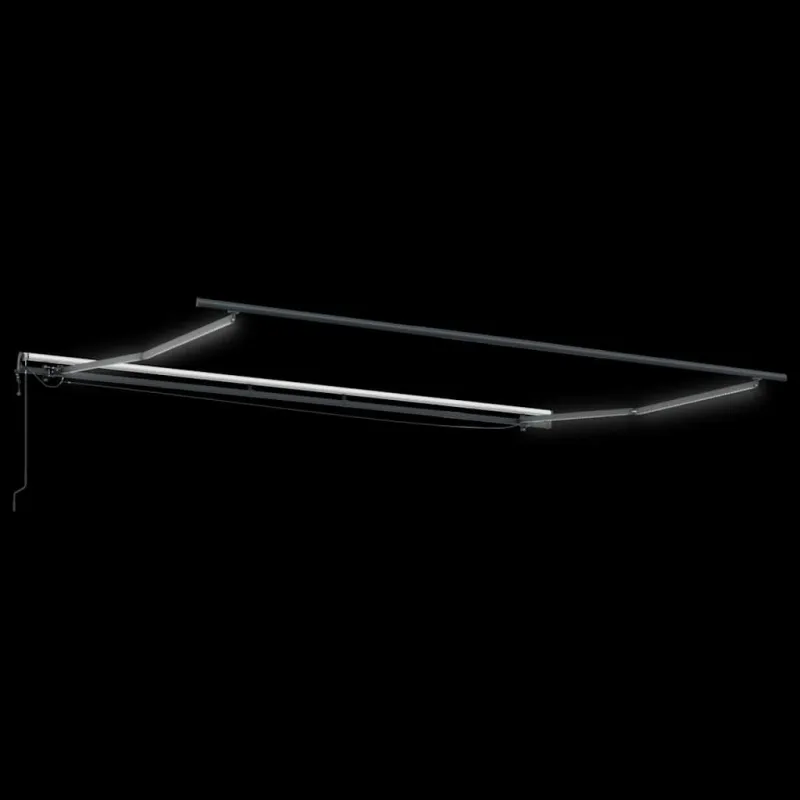 Automatinė ištraukiama markizė su LED, bordo spalvos, 450x300cm