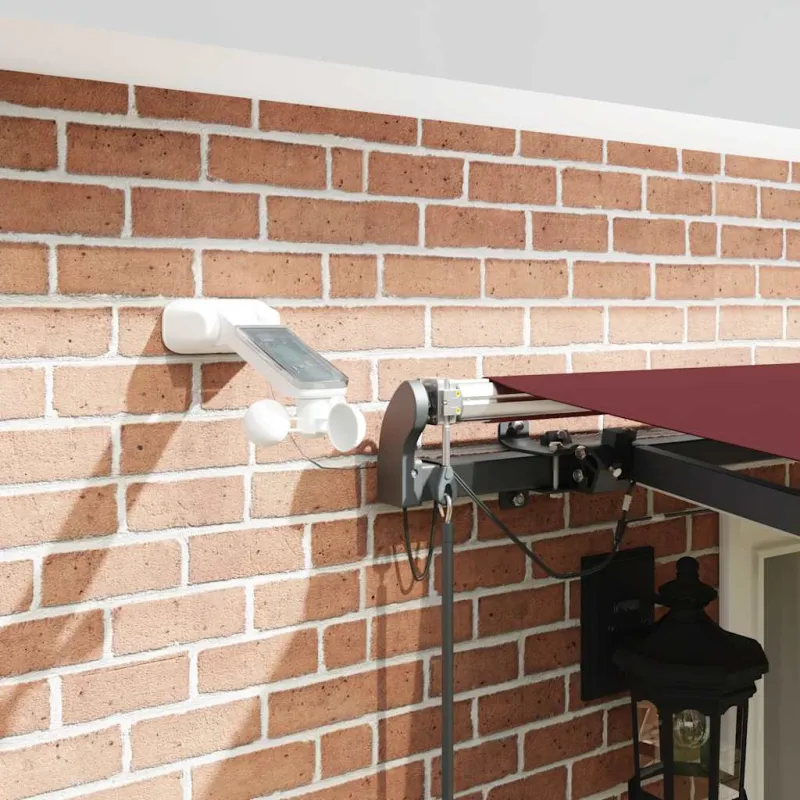 Automatinė ištraukiama markizė su LED, bordo spalvos, 500x300cm