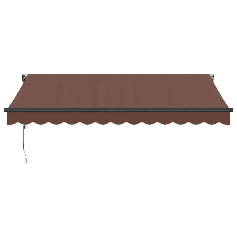 Automatinė ištraukiama markizė su LED, ruda, 350x250cm