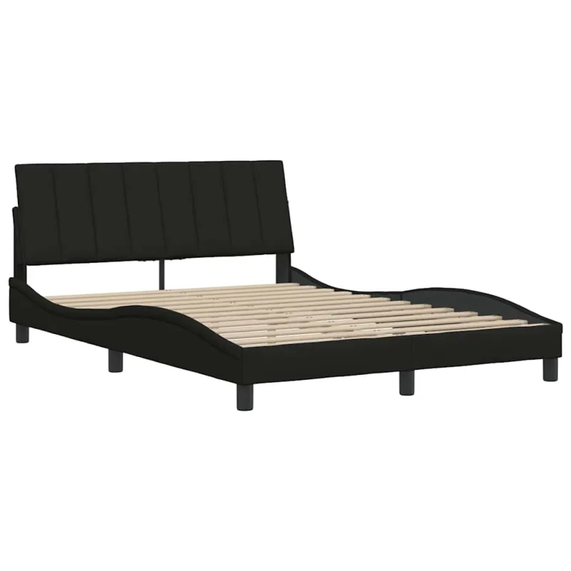 Lovos rėmas be čiužinio, Hanko, juodos spalvos, 140x190cm, audinys