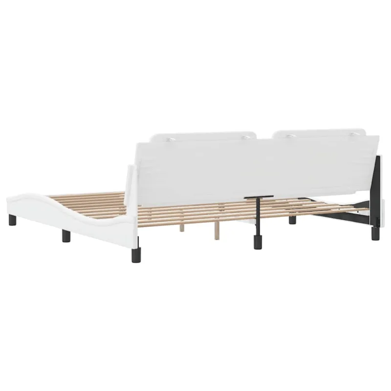 Lovos rėmas be čiužinio, Zadar, baltos, 200x200 cm, dirbtinė oda