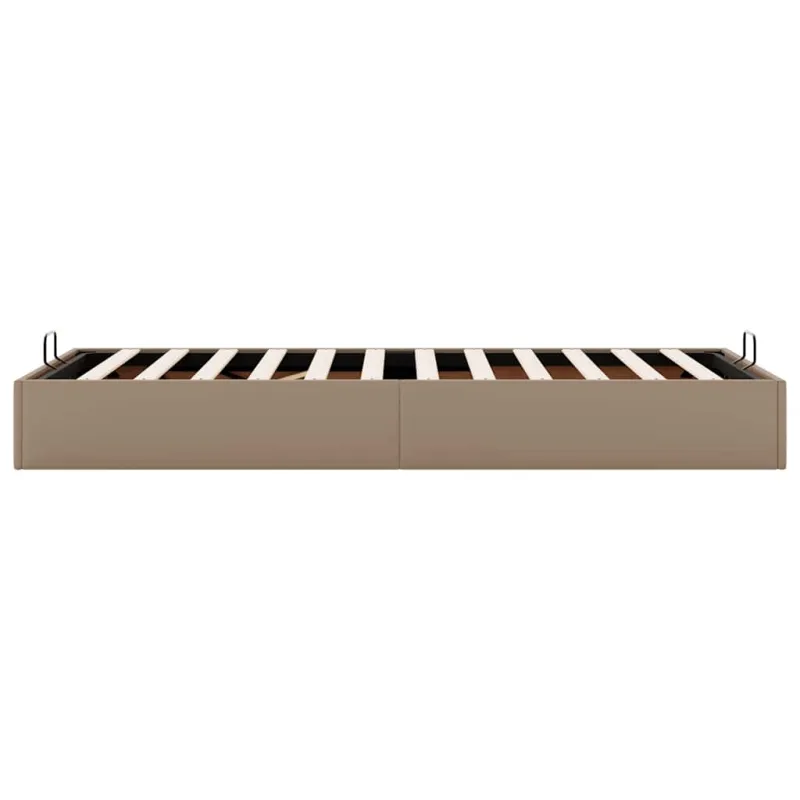 Osmanų lovos rėmas be čiužinio, kapučino, 90x200cm, dirbt. oda