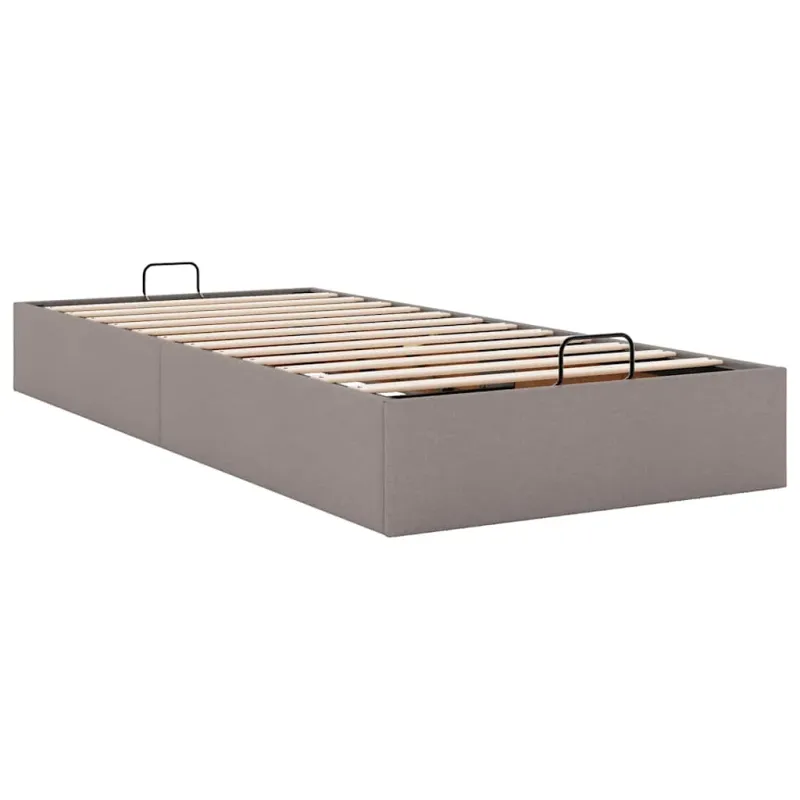 Osmanų lovos rėmas be čiužinio, taupe, 80x200cm, audinys