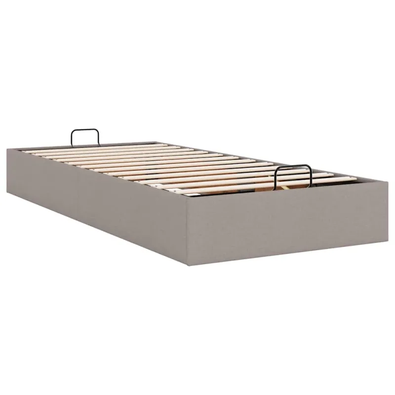 Osmanų lovos rėmas be čiužinio, taupe, 90x190cm, audinys