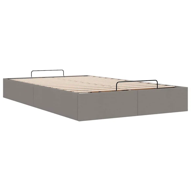 Osmanų lovos rėmas be čiužinio, taupe, 120x190cm, audinys