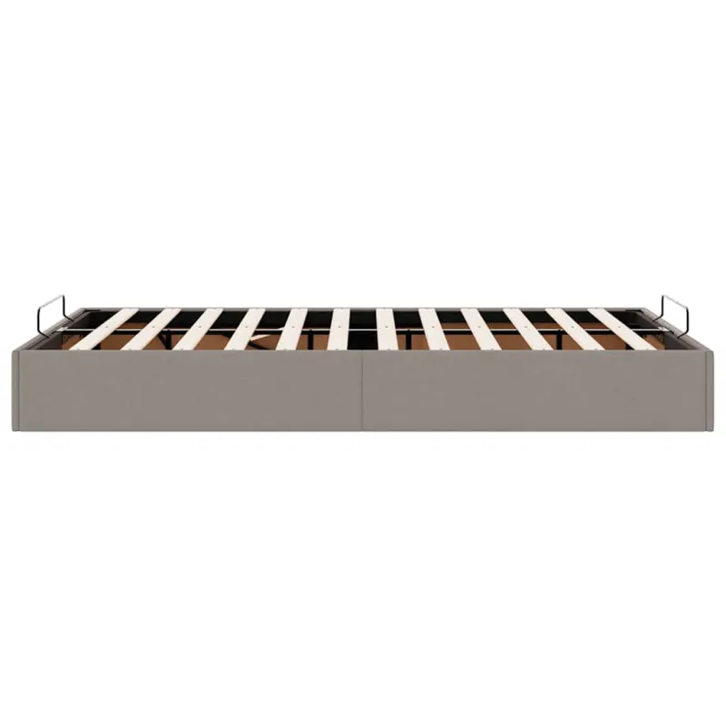 Osmanų lovos rėmas be čiužinio, taupe, 120x190cm, audinys