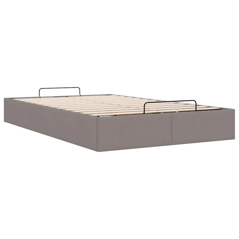 Osmanų lovos rėmas be čiužinio, taupe, 120x190cm, audinys