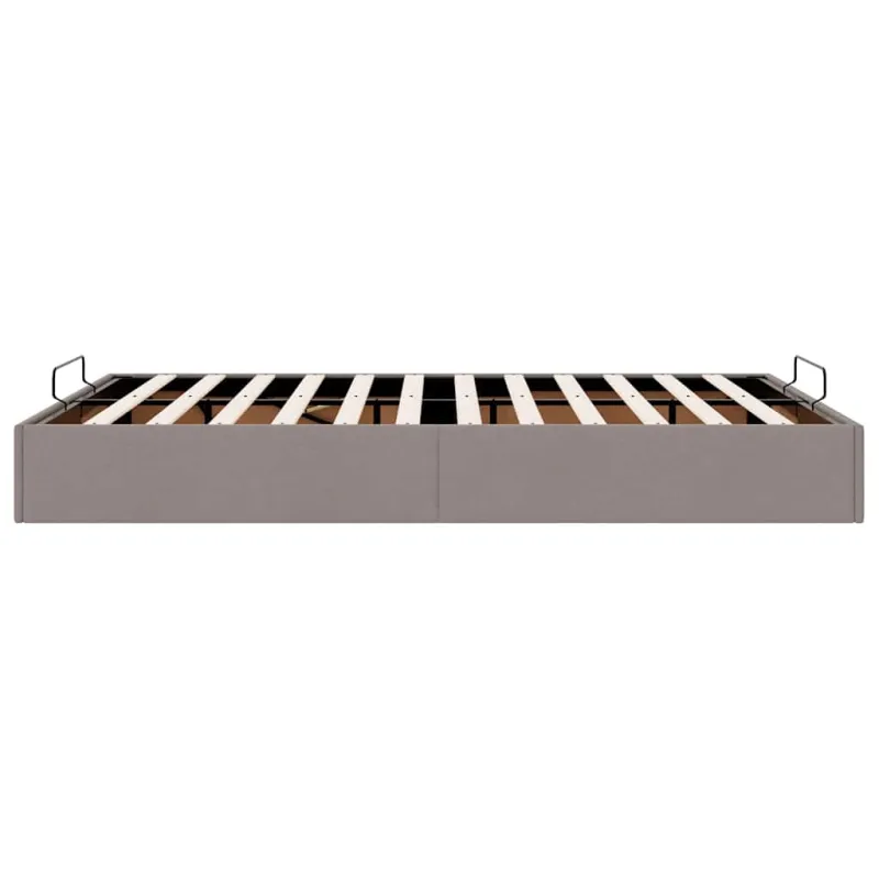Osmanų lovos rėmas be čiužinio, taupe, 140x190 cm, audinys