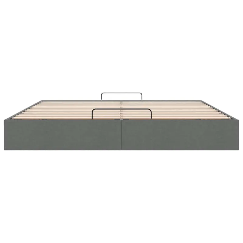 Osmanų lovos rėmas be čiužinio Tamsiai pilkas 200x200cm audinys