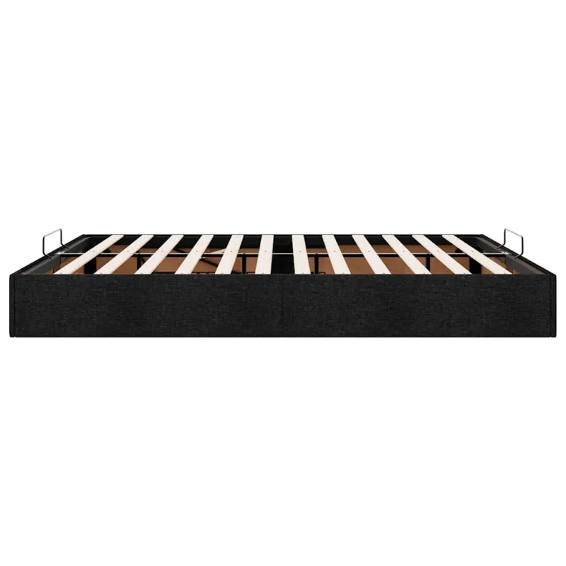 Osmanų lovos rėmas be čiužinio Juodas 200x200 cm audinys
