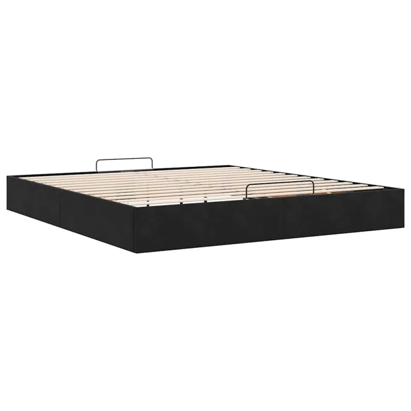 Osmanų lovos rėmas Be čiužinio Juodas 200x200 cm Velvet