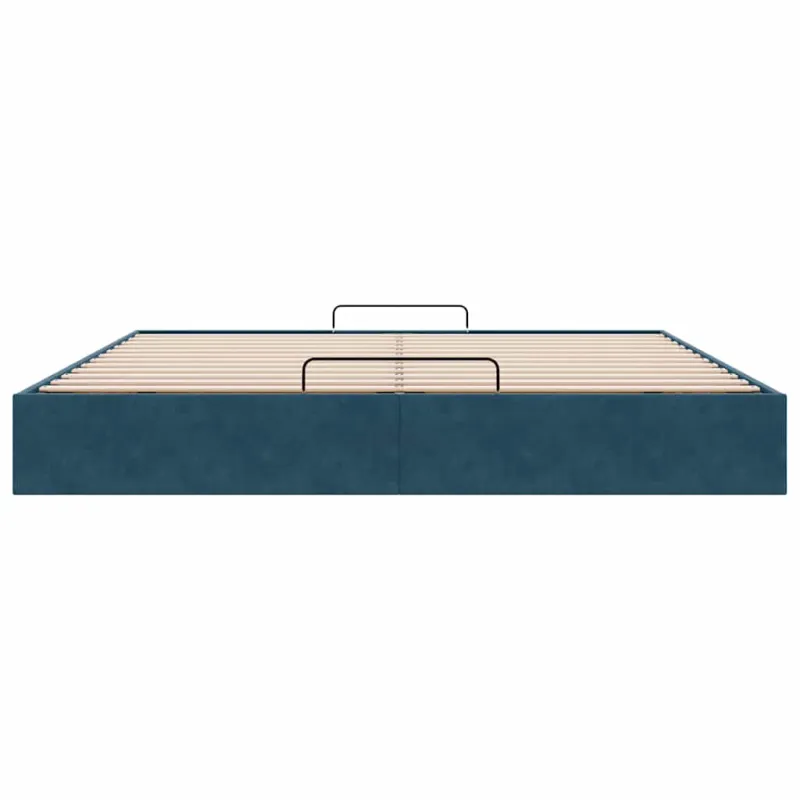 Osmanų lovos rėmas be čiužinio Tamsiai mėlynas 200x200cm Velvet