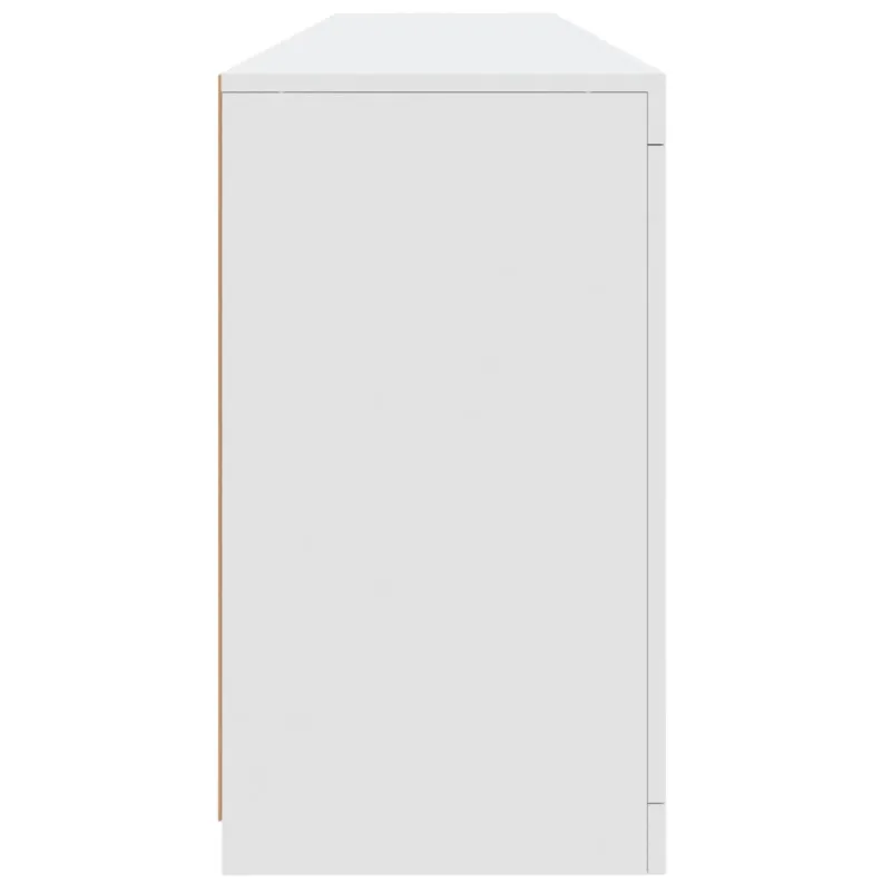 Šoninė spintelė su LED lemputėmis, balta, 181,5x37x67cm