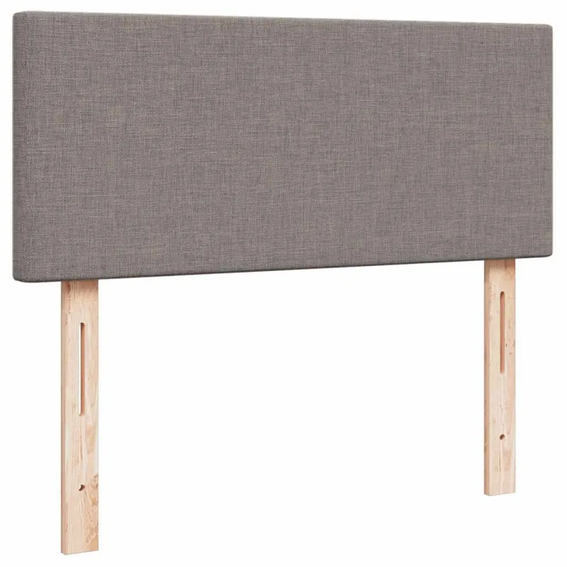 Osmanų lovos rėmas su čiužiniu, taupe, 120x190 cm, audinys