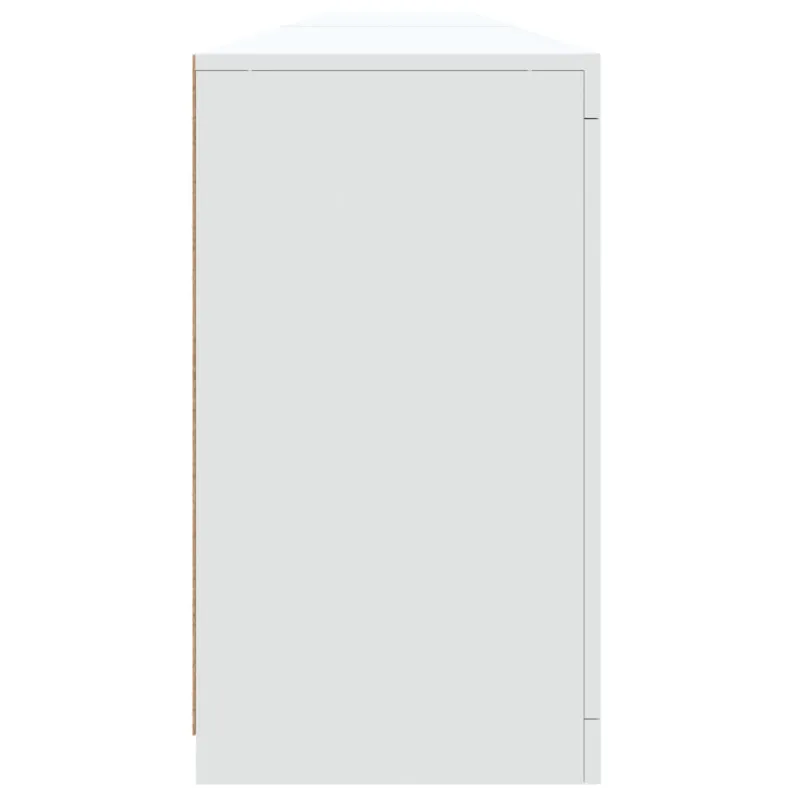 Šoninė spintelė su LED lemputėmis, baltos spalvos, 283x37x67cm
