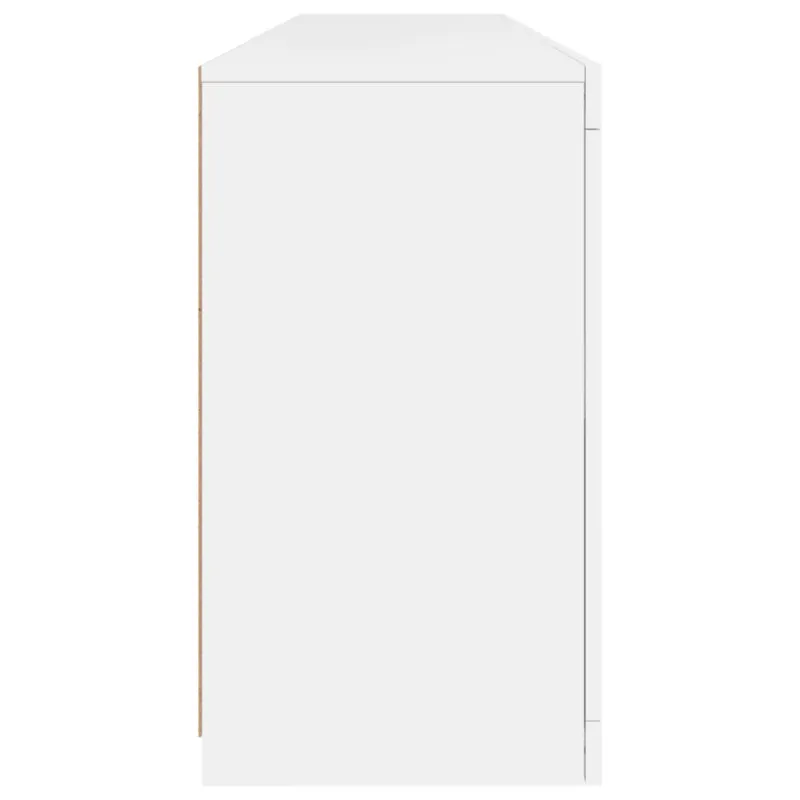 Šoninė spintelė su LED lemputėmis, baltos spalvos, 164x37x67cm