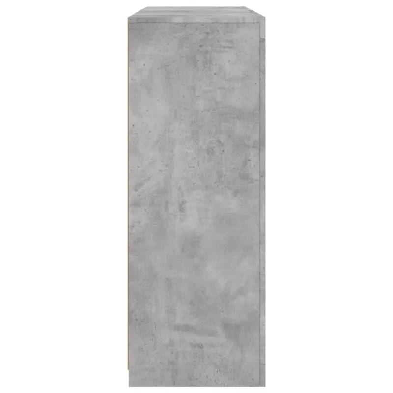 Šoninės spintelės su LED, 3vnt., betono, apdirbta mediena
