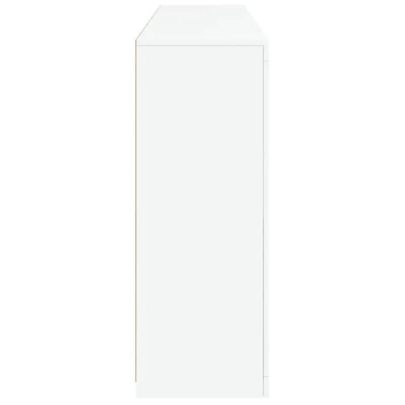 Šoninė spintelė su LED lemputėmis, baltos spalvos, 162x37x100cm