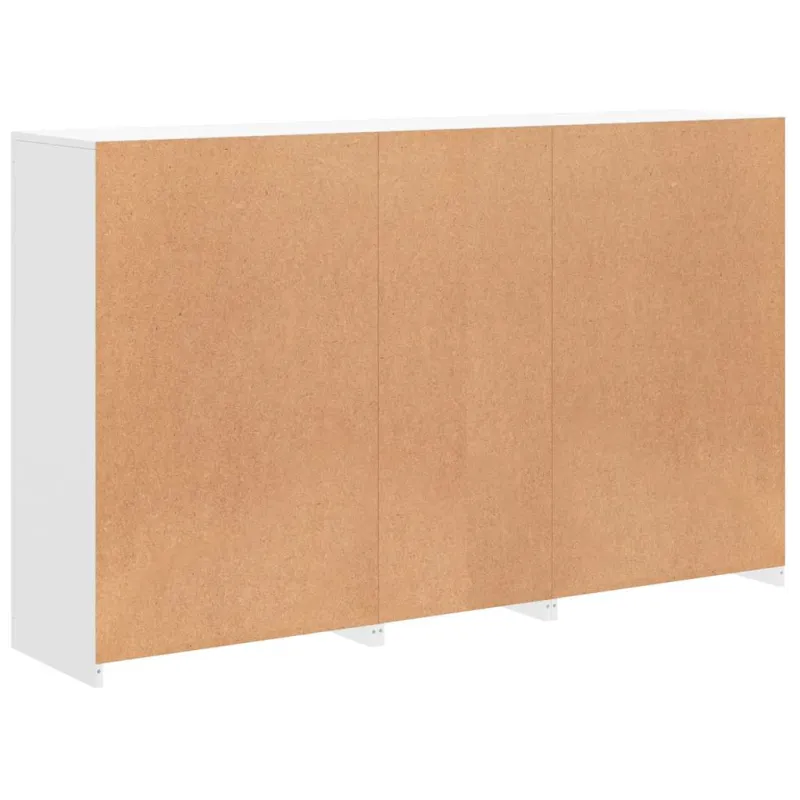 Šoninė spintelė su LED lemputėmis, baltos spalvos, 162x37x100cm