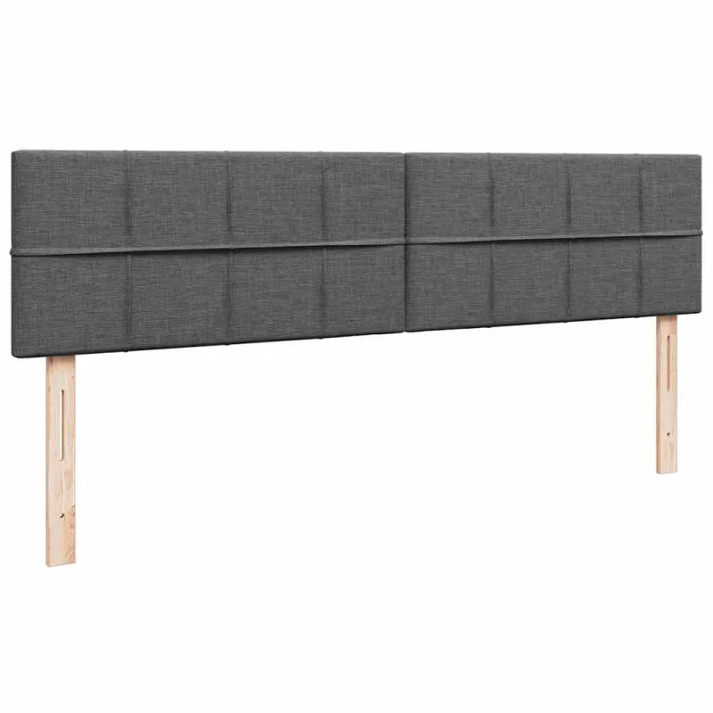 Osmanų lova su čiužiniu Tamsiai pilkas 200x200 cm audinys