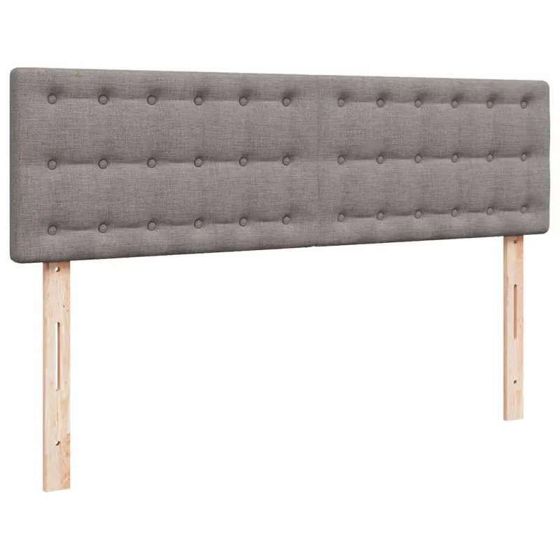 Osmanų lova su čiužiniu, taupe, 140x190cm, audinys
