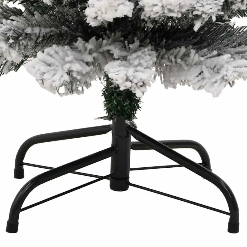 Plona dirbtinė Kalėdų eglutė su sniegu, žalia, 150cm, PVC