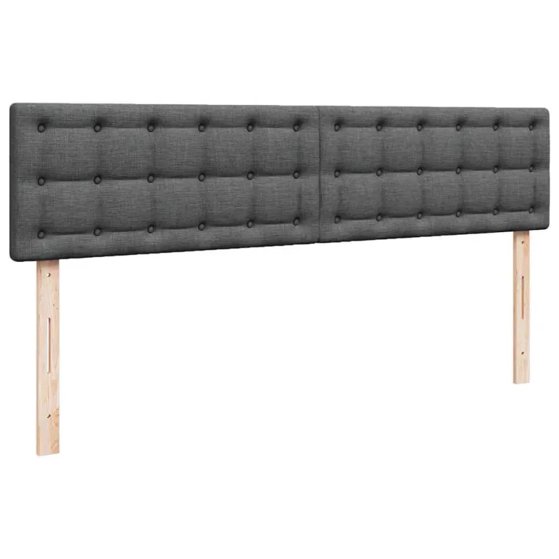Osmanų lova su čiužiniu Tamsiai pilkas 200x200 cm audinys