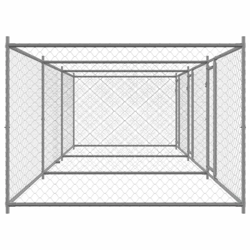 Narvas šunims su durimis, pilkas, 6x2x1,5m, plienas