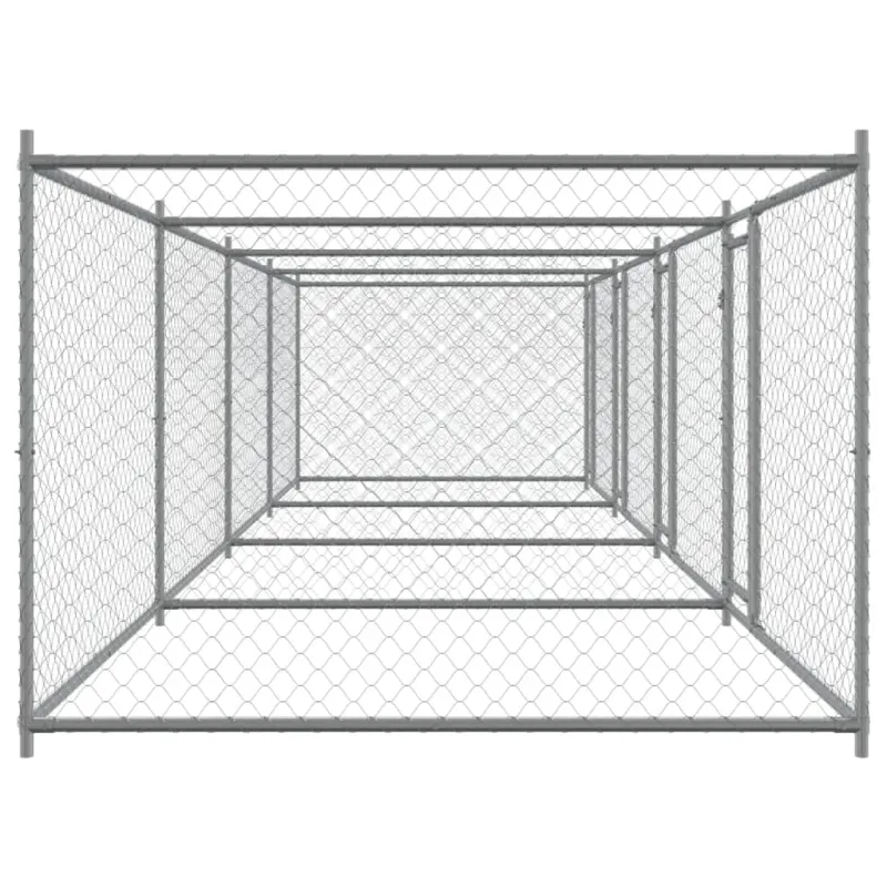 Narvas šunims su durimis, pilkas, 8x2x1,5m, plienas