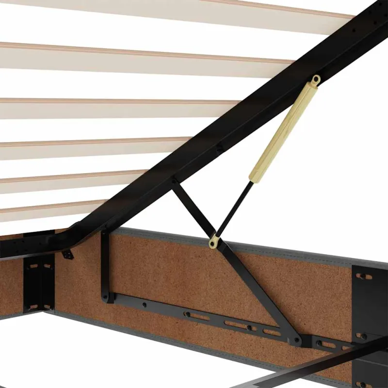 Osmanų lova su čiužiniu Juodas 140x190 cm Velvet