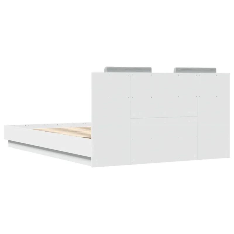 Lovos rėmas su galvūgaliu, baltas, 140x200cm, apdirbta mediena