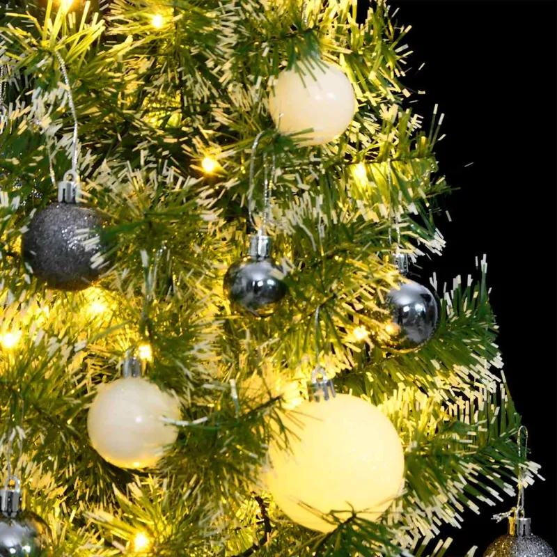 Dirbtinė Kalėdų eglutė su 150 LED, žaisliukais ir sniegu, 150cm