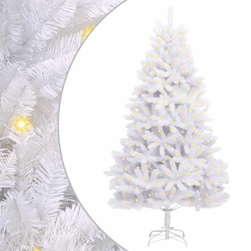 Dirbtinė Kalėdų eglutė su 300 LED Balta 270 cm PVC ir metalas
