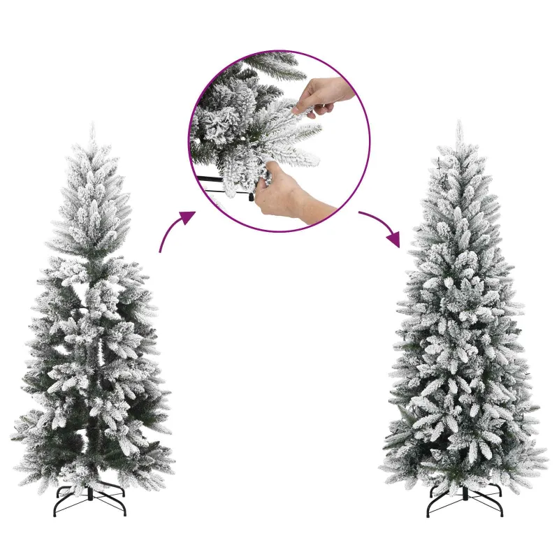 Dirbtinė Kalėdų eglutė su 300 LED Balta 270 cm PVC ir metalas