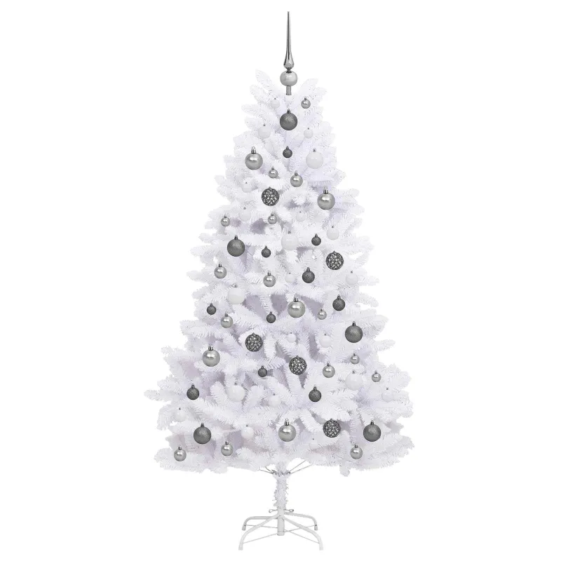 Dirbtinė Kalėdų eglutė Balta 90 x 90 x 180 cm PVC ir metalas