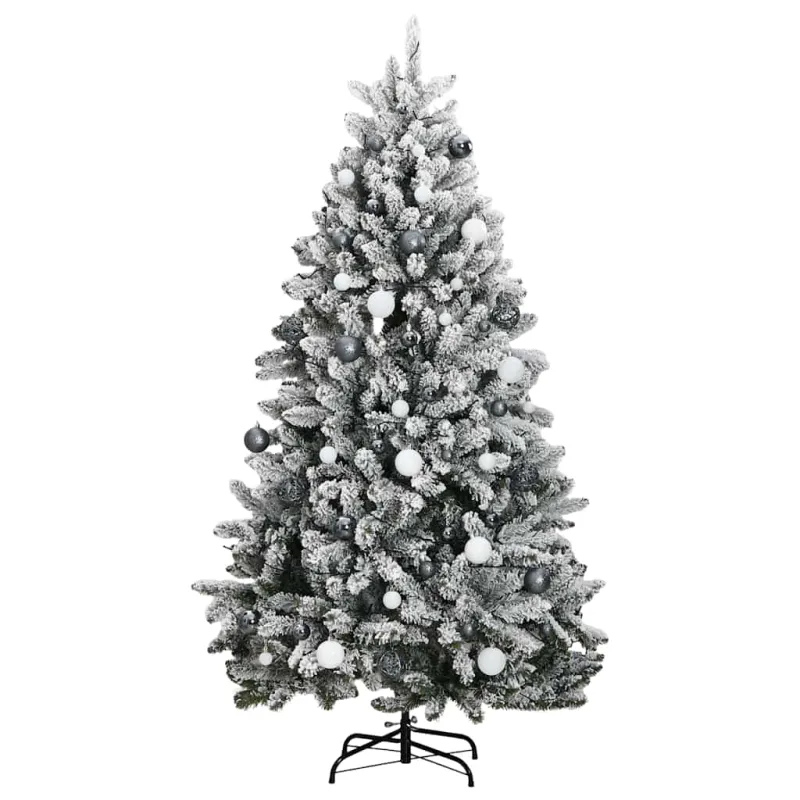 Kalėdų eglutė su šarnyrinėmis šakomis/LED/žaisliukais, 270cm