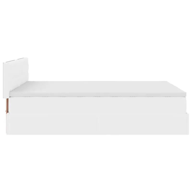 Osmanų lova su čiužiniais ir LED, 140x190cm, dirbtinė oda