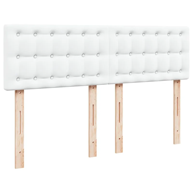 Osmanų lova su čiužiniais ir LED, 140x190cm, dirbtinė oda