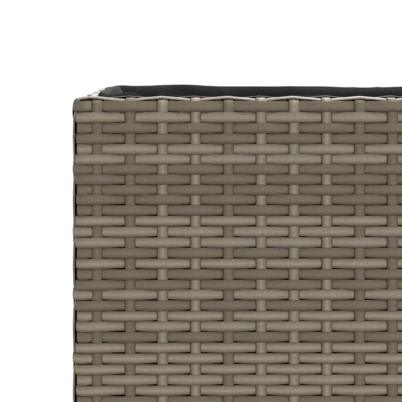 Sodo loveliai su vazonais, 2vnt., pilki, 105x30x32cm, ratanas