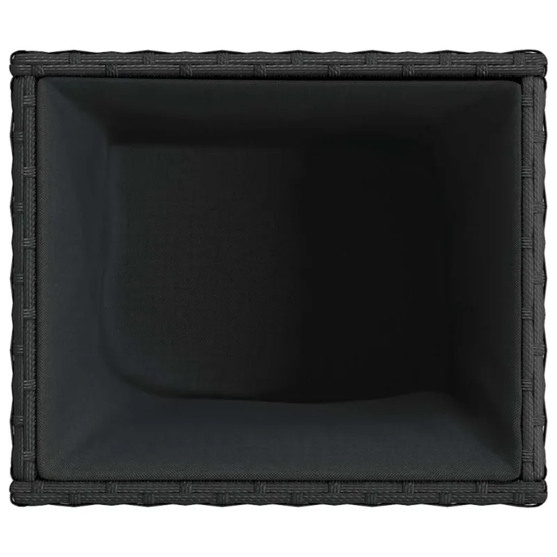 Sodo loveliai, 2vnt., juodos spalvos, 36x30x32cm, poliratanas